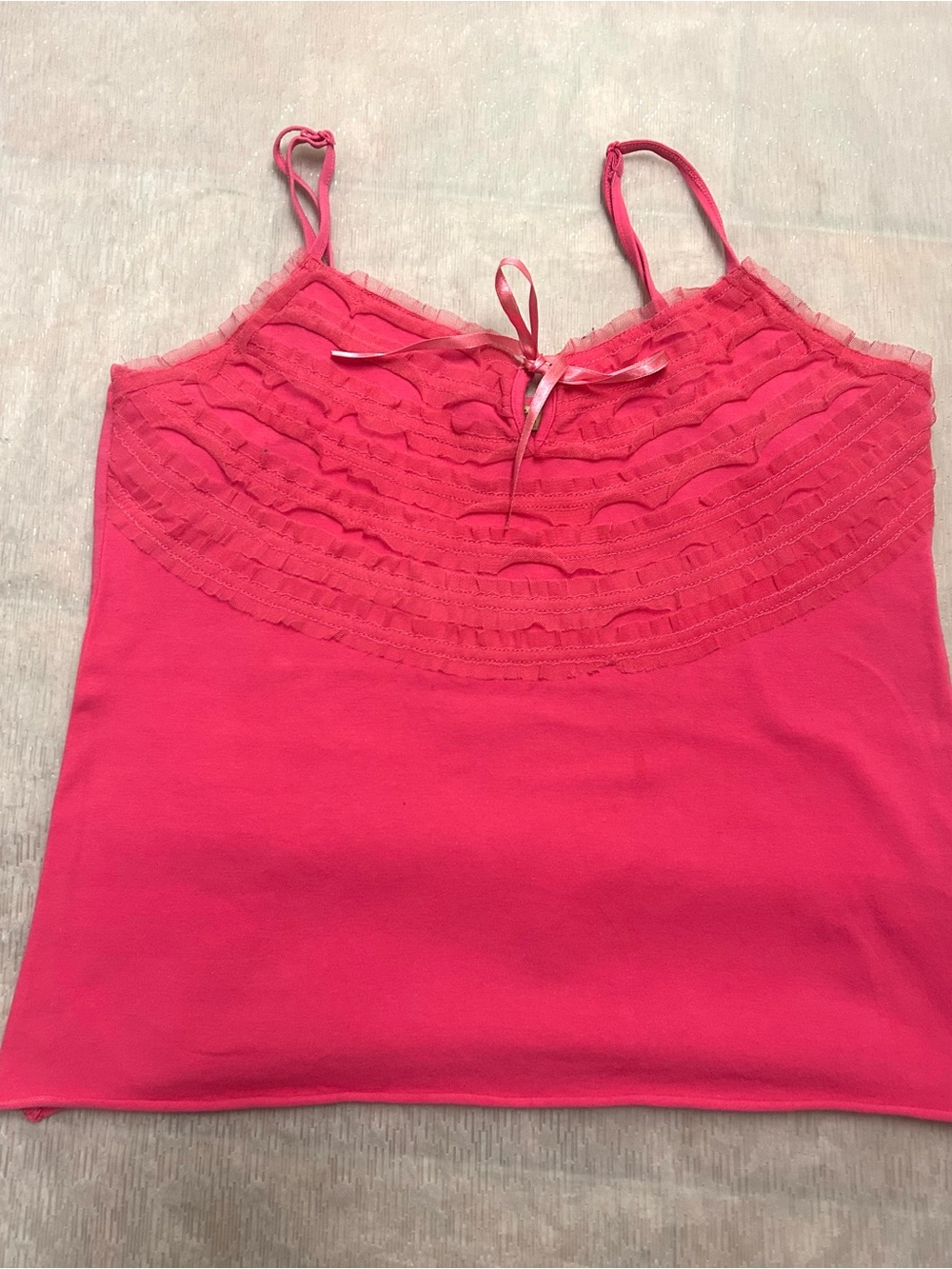 Kenzie Girl Cotton Top Spaghetti Straps L. Good Condition. VTG